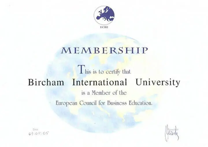 Bircham University ECBE - European Council for Business Education Bircham University ECBE - European Council for Business Education