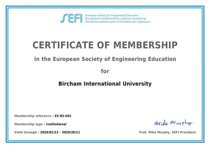 Bircham University SEFI - Societé Européene pour la Formation des Enginieurs Bircham University SEFI - Societé Européene pour la Formation des Enginieurs